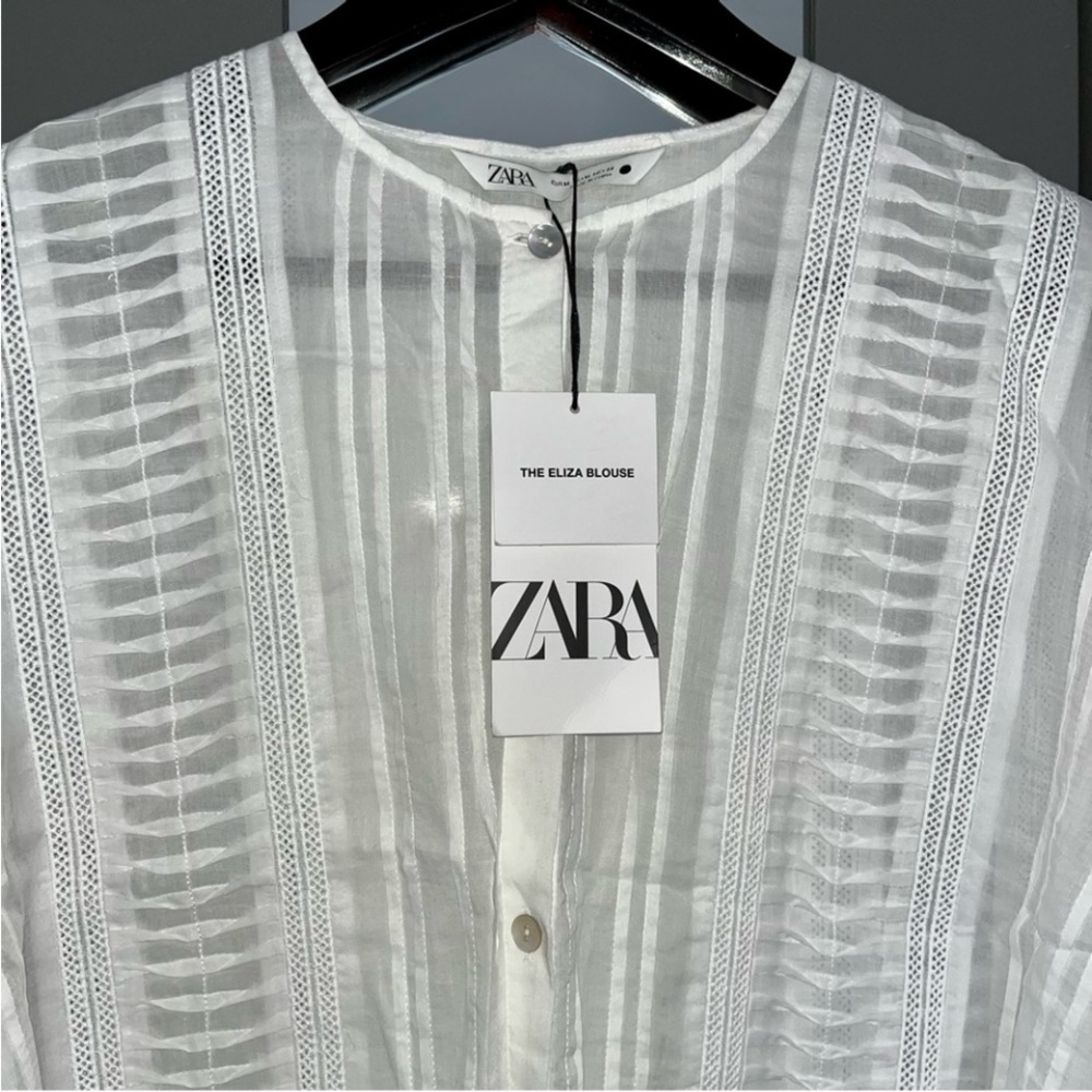 M. Zara SHIRT WITH EMBELLISHED TRIM - Picture 6 of 7
